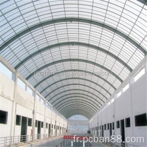 2 mur 6 mm en feuille de polycarbonate matériaux de revêtement de toiture
